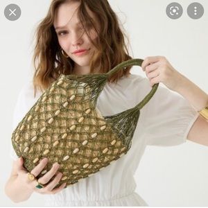 J.Crew Sedona beaded basket bag in straw - NEW